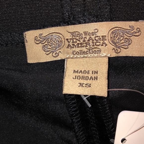 Nine West Vintage America Black Pants. NWT. XS - Picture 6 of 9